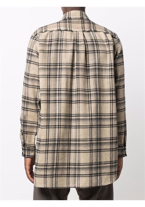 camicia a quadri con bordi a taglio vivo UMA WANG | Camicia | UM1516UW029